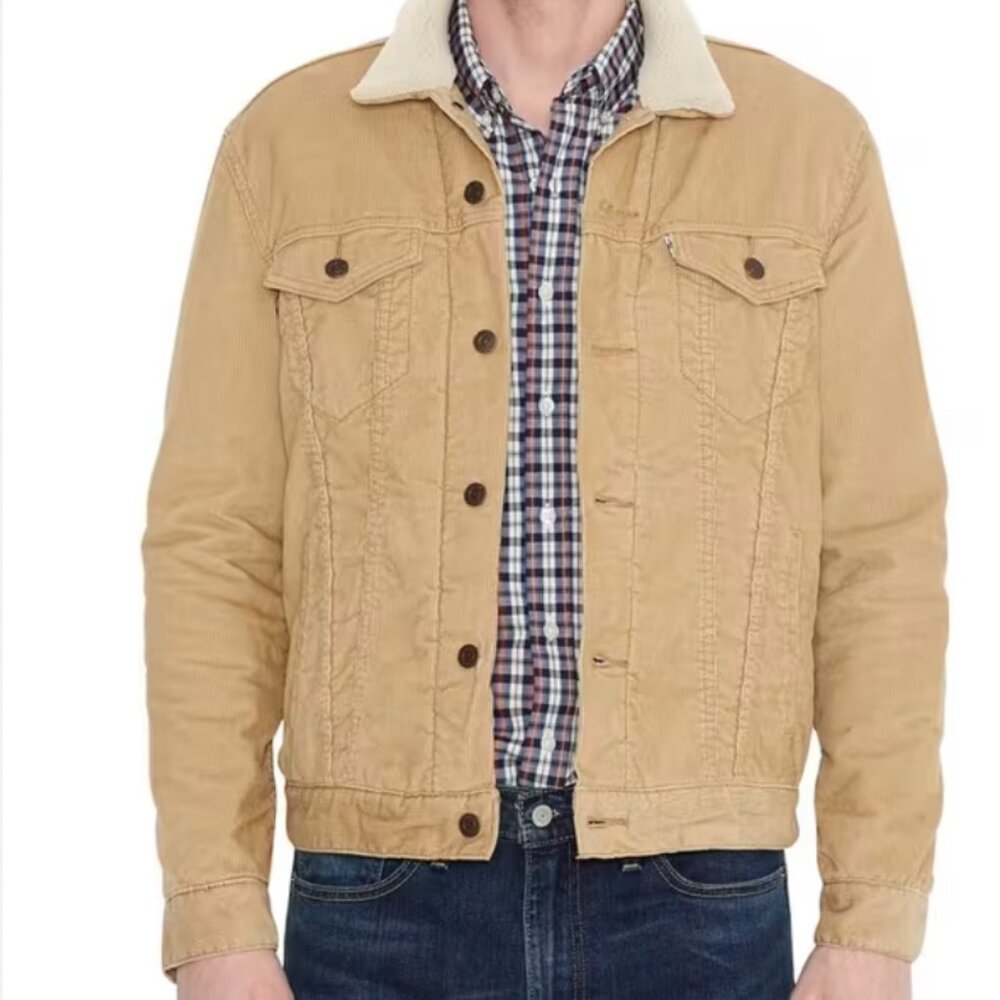 Levi's Tan Lightweight Jacket with Cream Collar